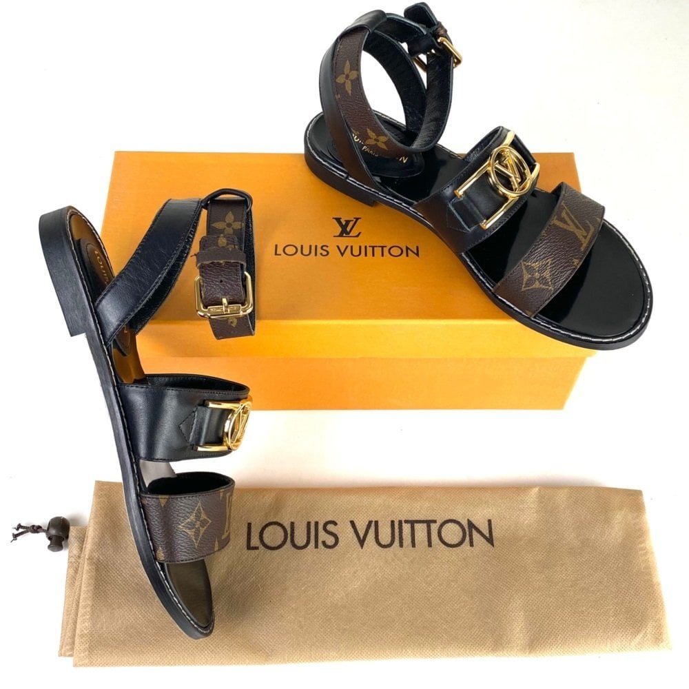 LOUİS VUİTTON FLAT SANDALS %HAKİKİ DERİ