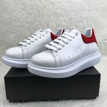 ALEXANDER McQueen %HAKİKİ DERİ BAYAN SNEAKER BEYAZ KIRMIZI
