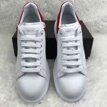 ALEXANDER McQueen %HAKİKİ DERİ BAYAN SNEAKER BEYAZ KIRMIZI