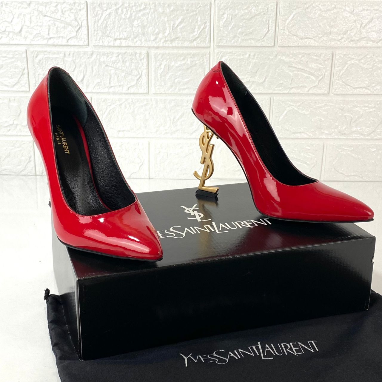 Yves Saint Laurent Opyum Pumps %100 hakiki deri stiletto