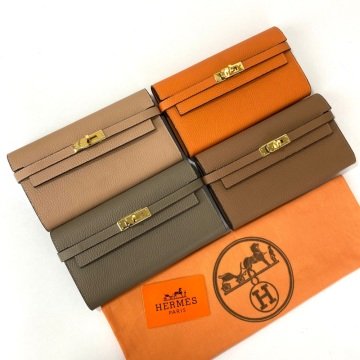 HERMES KELLY LONG WALLET %100 HAKIKİ DERİ TURUNCU