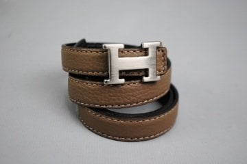 HERMES BUCKLE BELT SİYAH İNCE KEMER %100 HAKIKI DERI