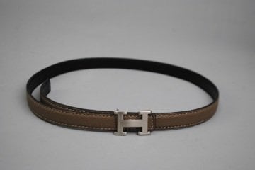 HERMES BUCKLE BELT SİYAH İNCE KEMER %100 HAKIKI DERI