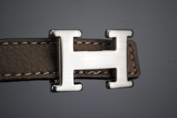 HERMES BUCKLE BELT SİYAH İNCE KEMER %100 HAKIKI DERI