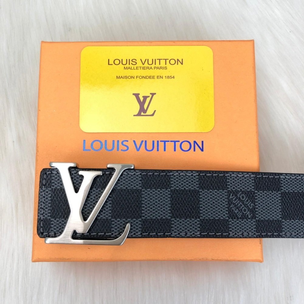 LOUIS VUITTON DAMİER GRAPHİTE KEMER %100 HAKIKI DERI SİYAH