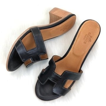HERMES OASİS SANDALS KROKO DESENLİ %100 HAKİKİ DERİ