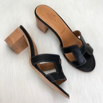 HERMES OASİS SANDALS KROKO DESENLİ %100 HAKİKİ DERİ