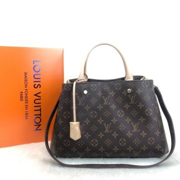 LOUİS VUİTTON MONTAİGNE MM %100 HAKIKI DERI MONOGRAM CANVAS