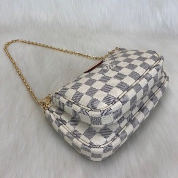 LOUİS VUİTTON MULTİ POCHETTE ACCESSOİRES %100 HAKIKI DERI AZUR SİYAH SAP
