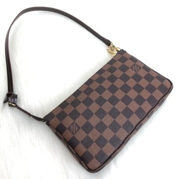 LOUİS VUİTTON POCHETTE ACCESSOİRES %100 HAKIKI DERİ DAMİER
