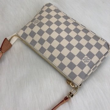 LOUİS VUİTTON POCHETTE ACCESSOİRES %100 HAKIKI DERİ AZUR