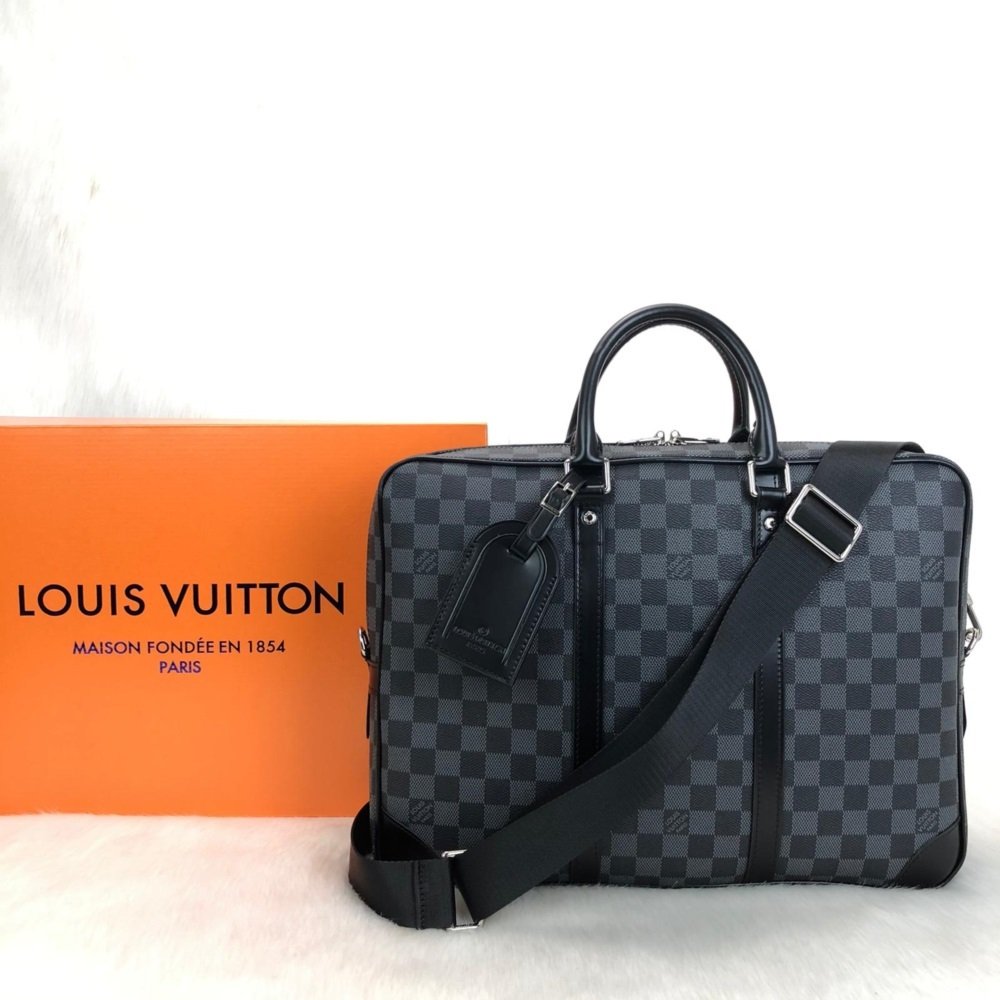 Louis Vuitton Porte Voyage hakiki vejital  deri