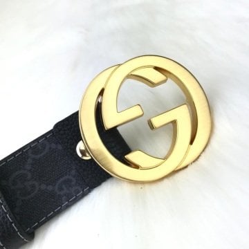 GUCCİ GG BUKLE BELT %100 HAKİKİ DERİ UNİSEX KEMER