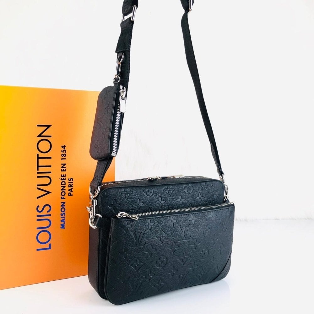 LOUİS VUİTTON TRİO MESSENGER ERKEK POSTACI %100 HAKİKİ DERİ