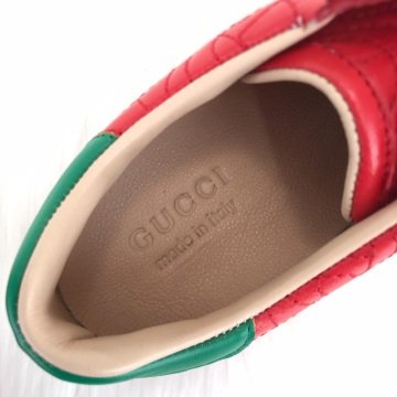 GUCCİ G RHOMBUS QUİLTED SNEAKER %HAKİKİ DERİ KIRMIZI
