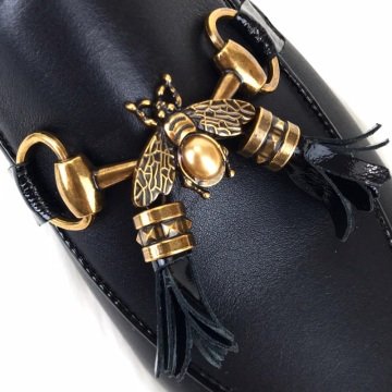 GUCCİ JORDAAN BEE İNTERLOCKİNG LOAFER HAKİKİ DERİ