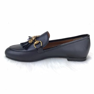 GUCCİ JORDAAN BEE İNTERLOCKİNG LOAFER HAKİKİ DERİ