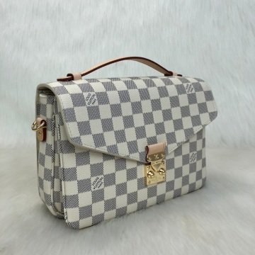 METIS POCHETTE DAMIER AZUR %100 HAKIKI VEJITAL DERI