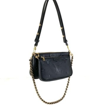 Louis Vuitton Multi Pochette Accessoires Oversized Empreinte %100 Hakiki deri